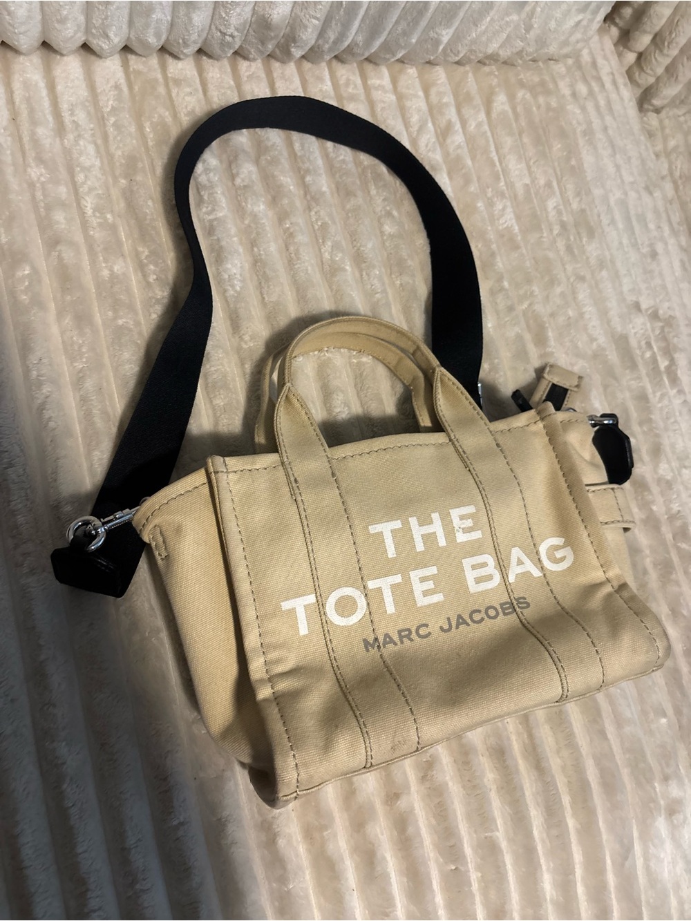 Marc Jacobs Beige 'The Tote Bag' Small Canvas Messenger